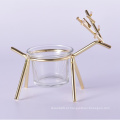 romantic Nordic Christmas glass candlestick